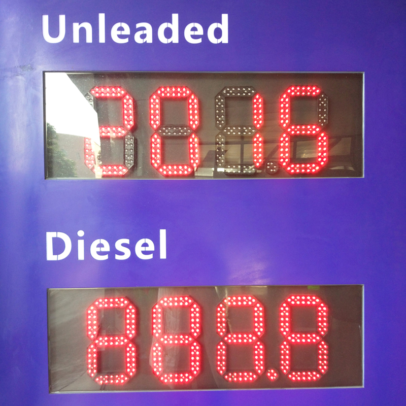 gas station led price sign