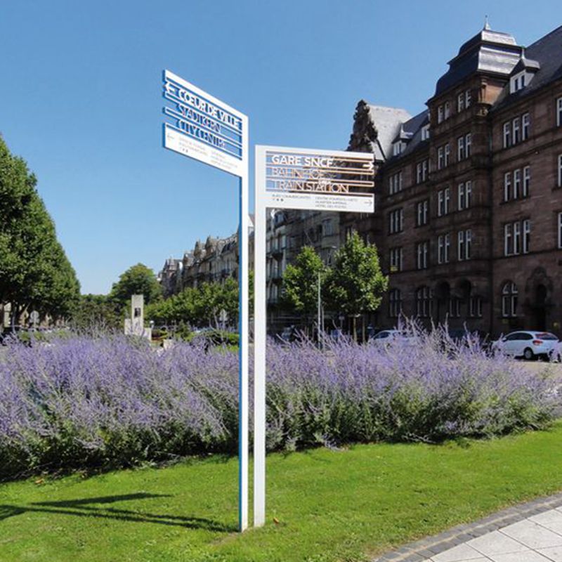 Modern Design Hollow Carving Road Sign