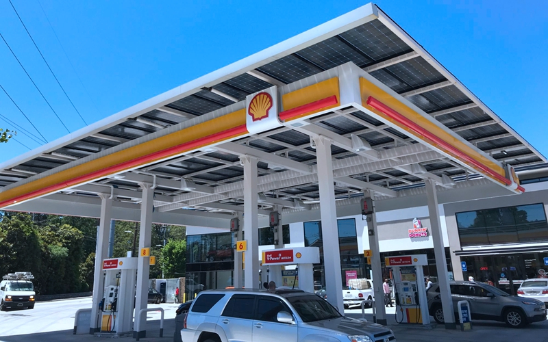 solar powered petrol stations