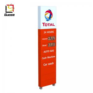 pylon billboard steel structure for petrol station canopies design