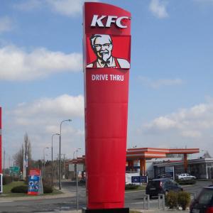 metal pylon signage