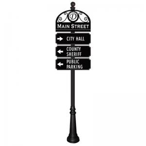 Retro Design Matel Material Directional Sign