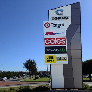 Shopping mall signage