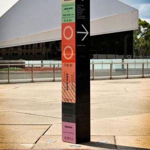 Wayfinding Colormixed Metal Material Pylon Signage